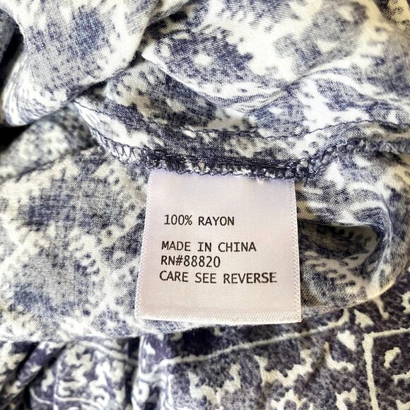 Artisan NY Popover Peasant Blouse 3/4 Sleeve Purple Bohemian Plus Size 1X - Picture 4 of 4